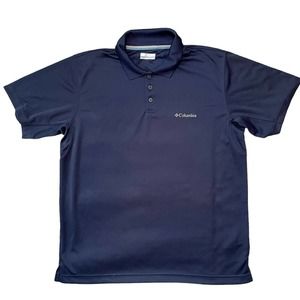 Columbia Navy Blue Collared Short Sleeve Polo Size L